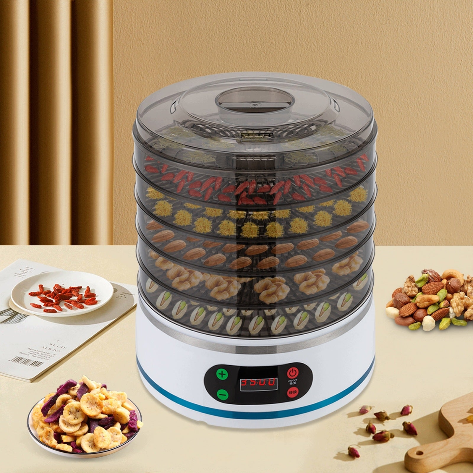 350W 5-Tray Food Dehydrator 35-70 Timer Touch Control Manufacturer code 769892869231