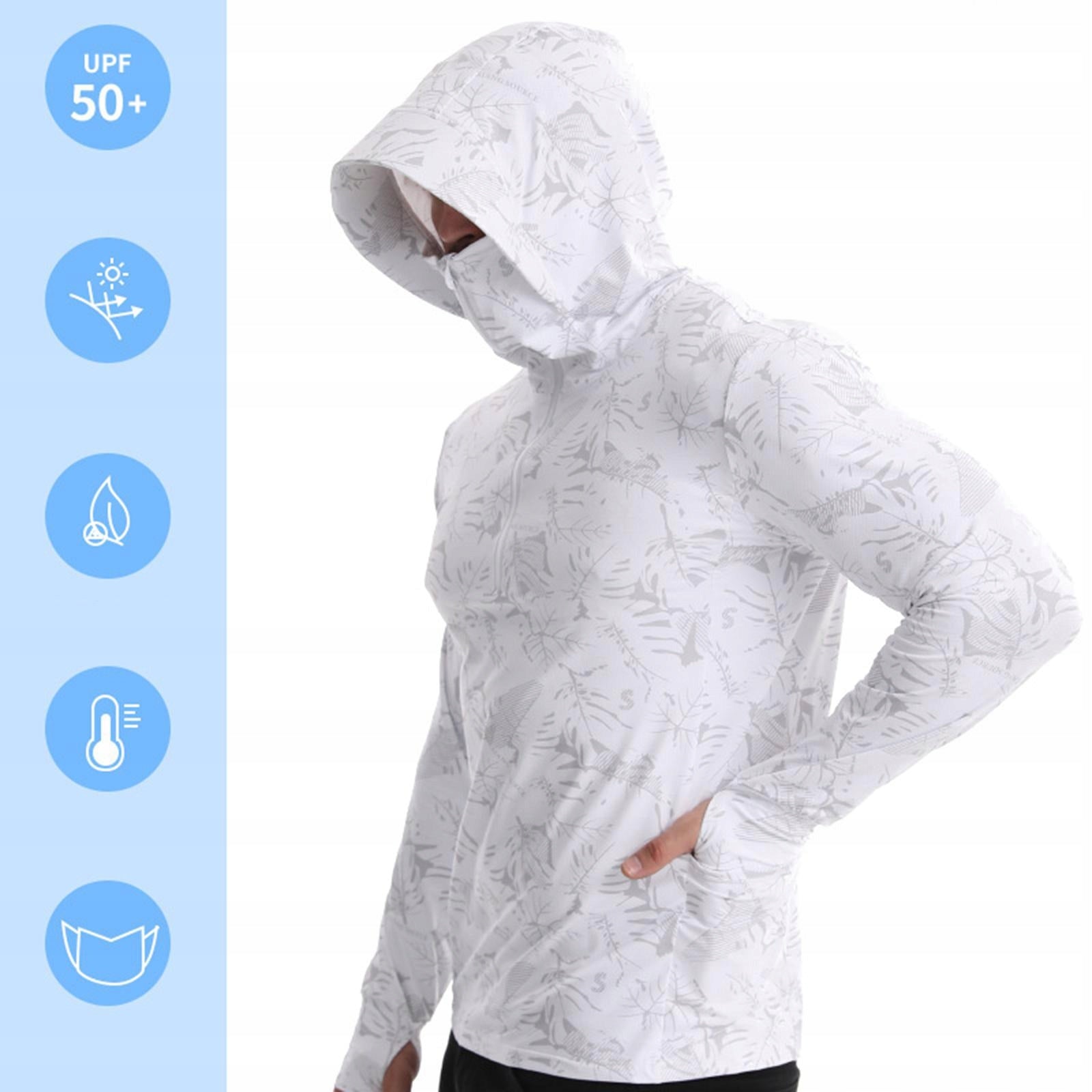 Vyriški ploni saulės apsaugos marškinėliai su gobtuvu, XL