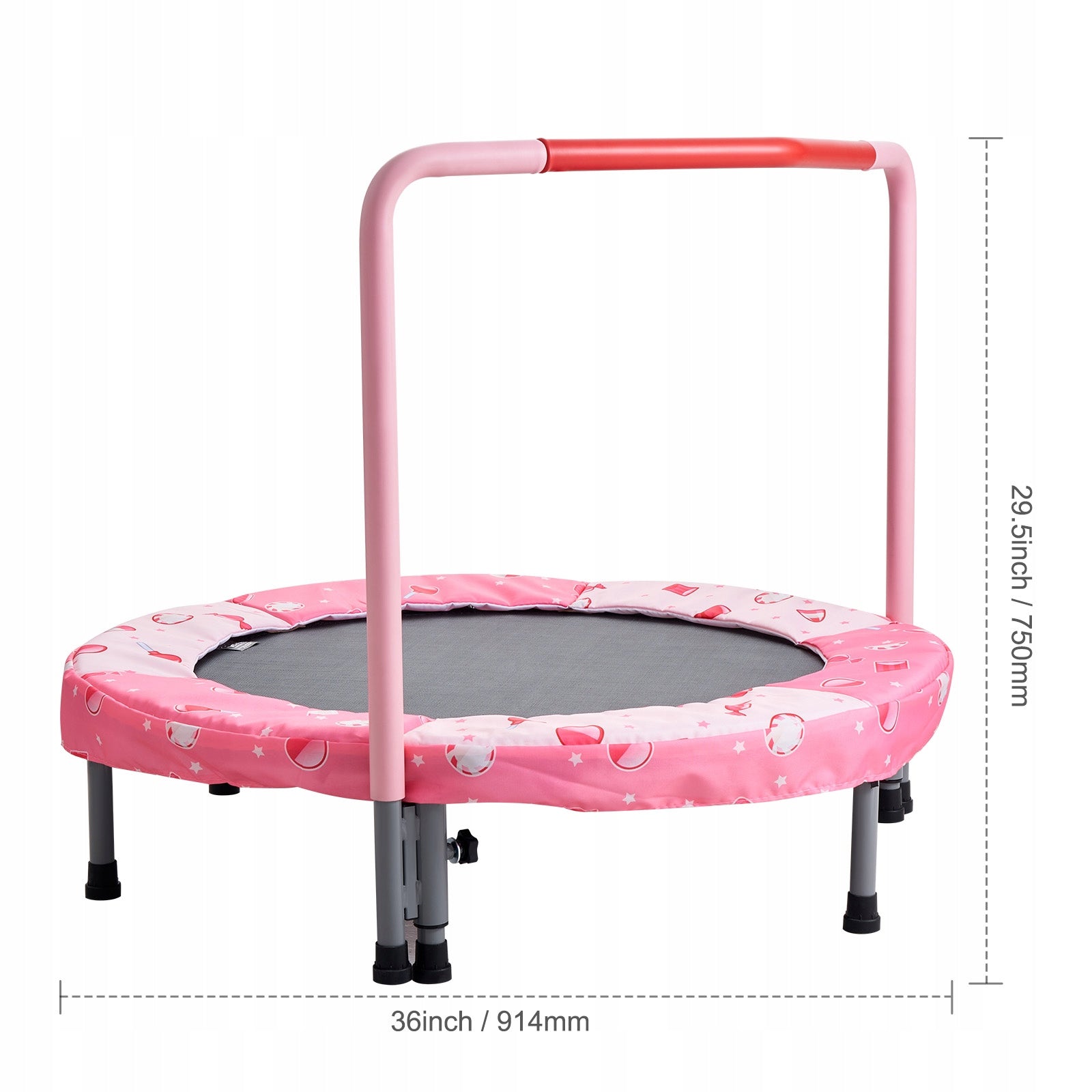 36" Trampoline for Kids Foldable Mini Toddler Trampoline Indoor Outdoor Brand Vevor