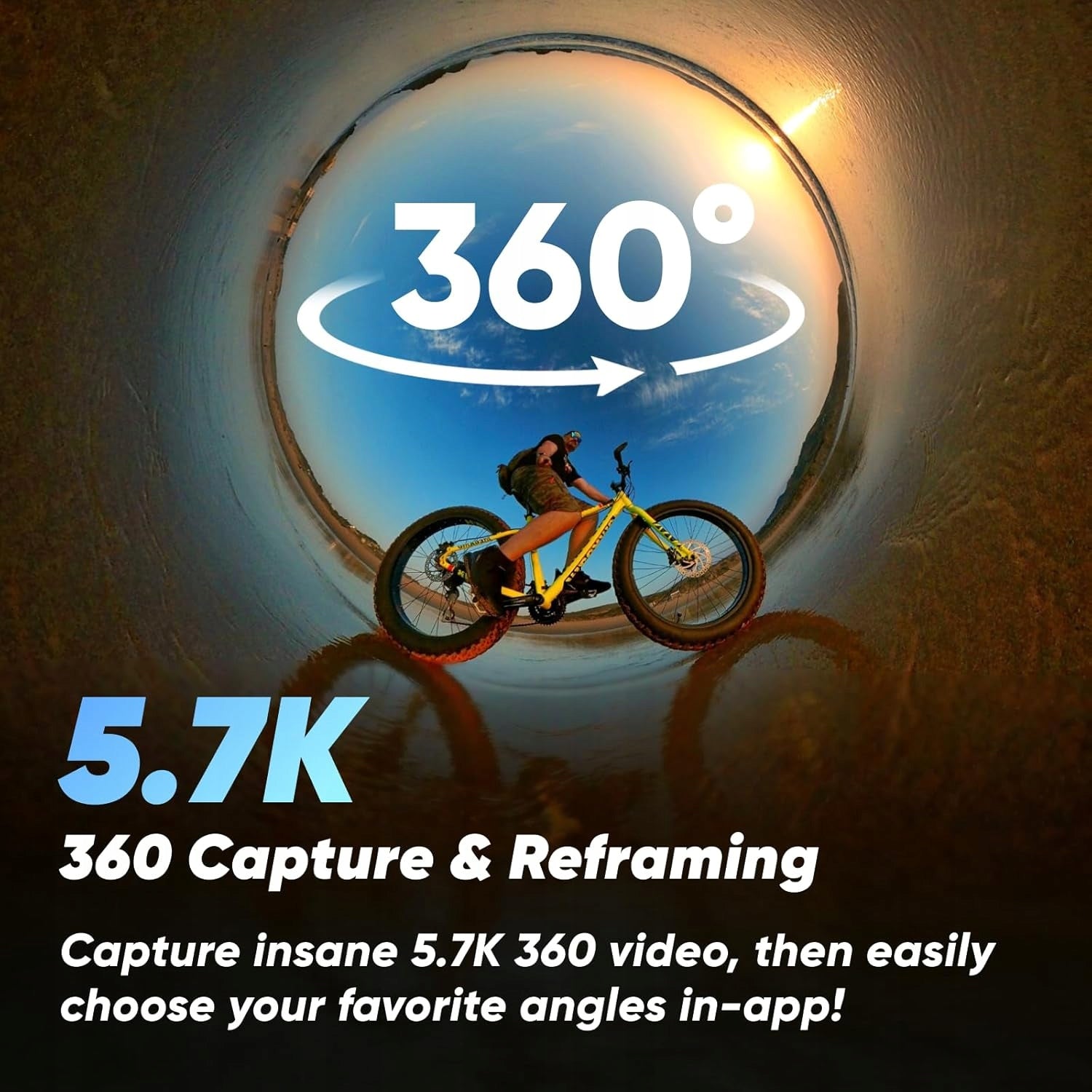 360° 5.7K HDR WATERPROOF SPORTS CAMERA Packaging status original
