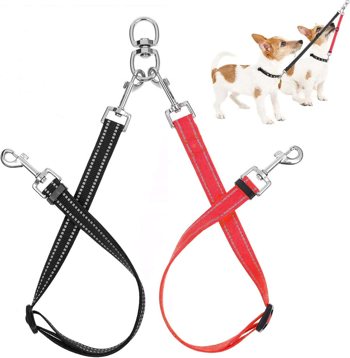 360° ADJUSTABLE DOUBLE DOG LEASH FOR RUNNING