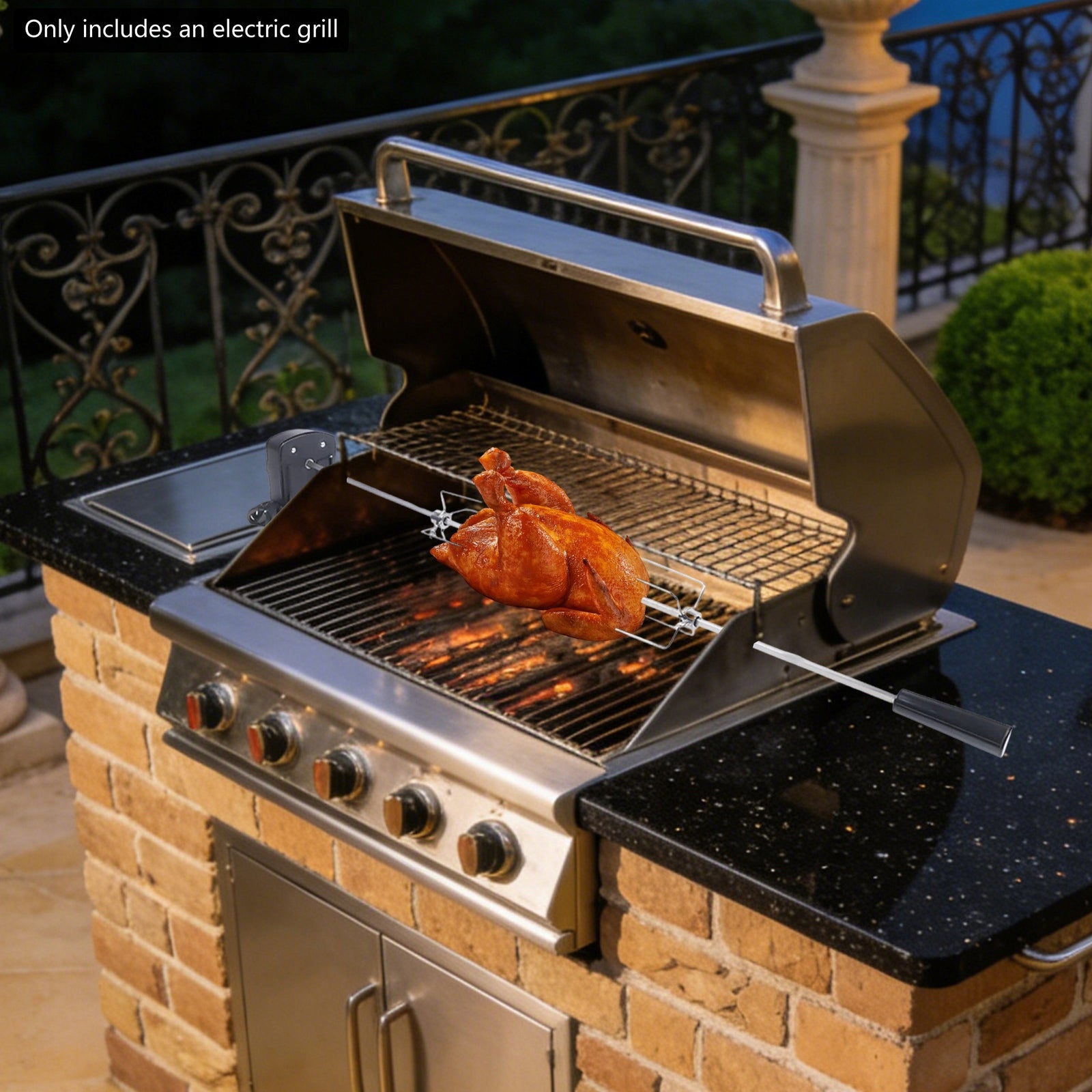 360° AUTOMATIC ROTATING SKEWER 10*6*104CM 5-8KG Grill type barbecue