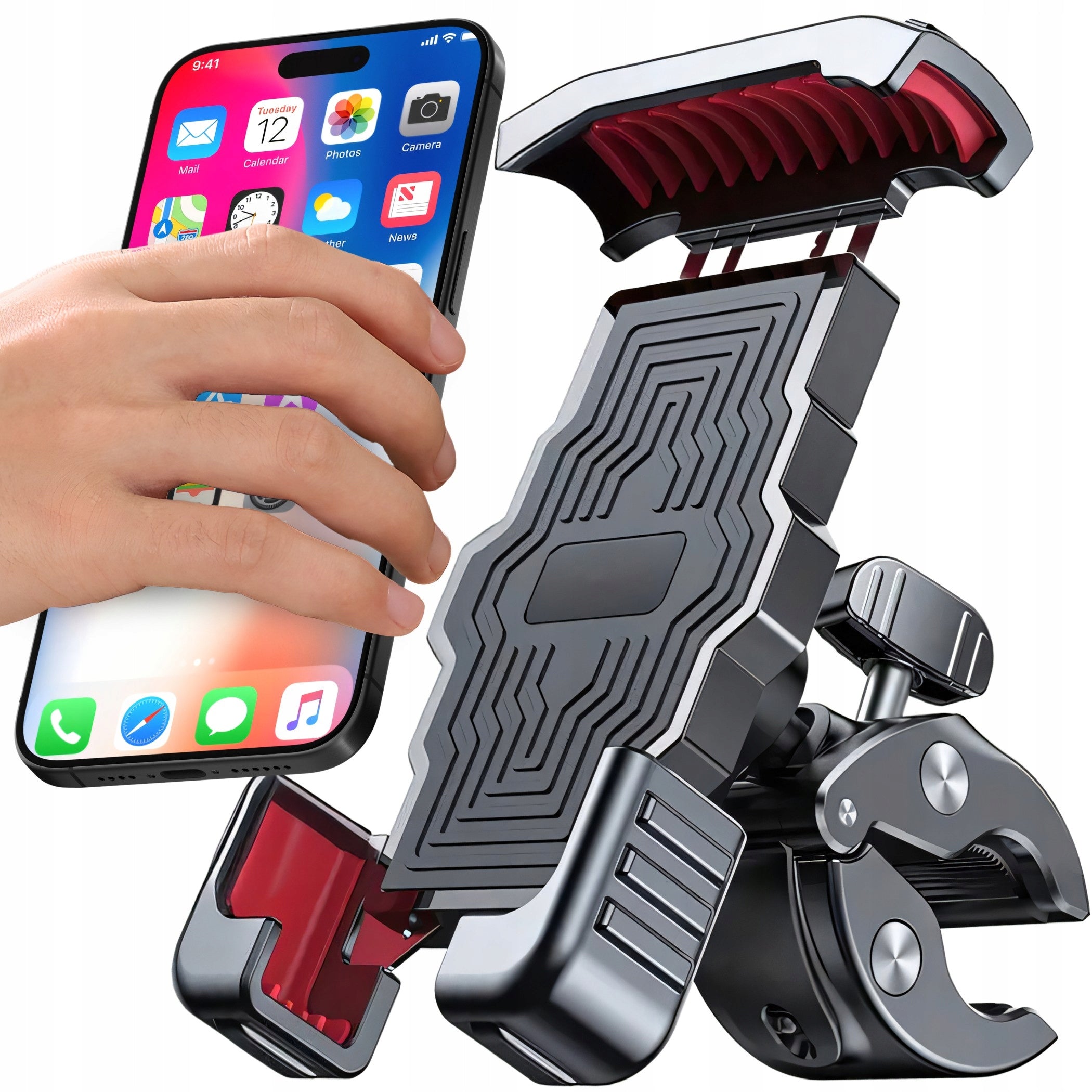 360 DEGREE PHONE HOLDER FOR MOTORCYCLE BIKE HANDLEBARS 4,7-7 Packaging status original