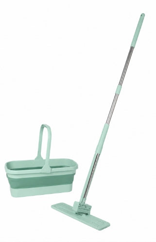 360 DEGREE ROTARY FLAT MOP MICROFIBER FOLDING BUCKET0 COMPACT Packaging status original