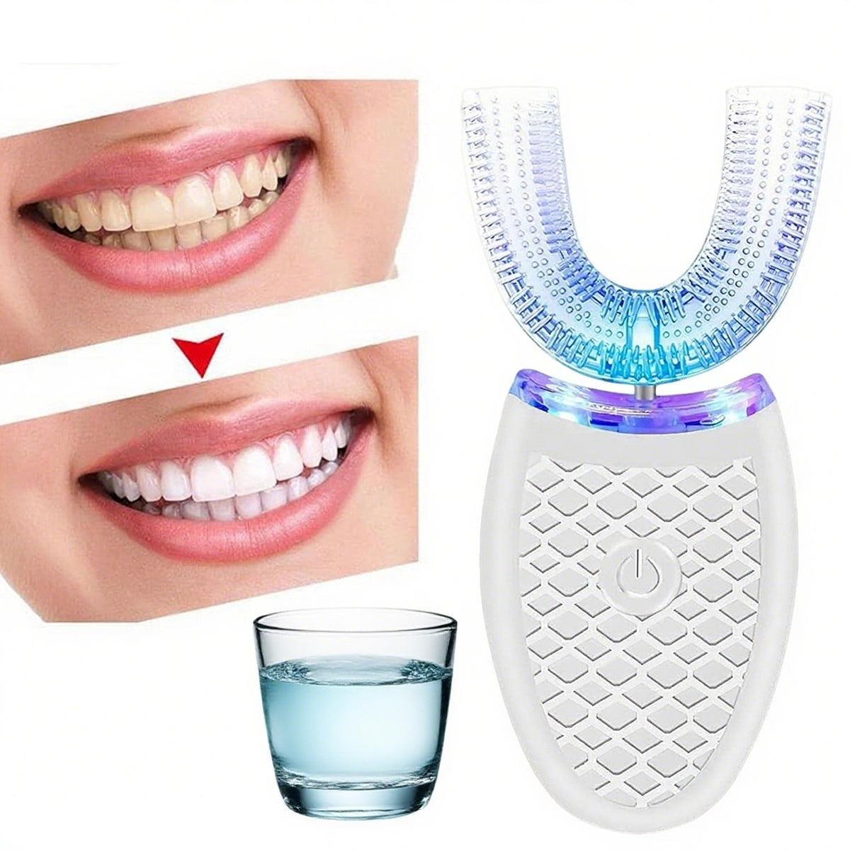 360 Degree Sonic Toothbrush – White, Charging Base, For Teeth