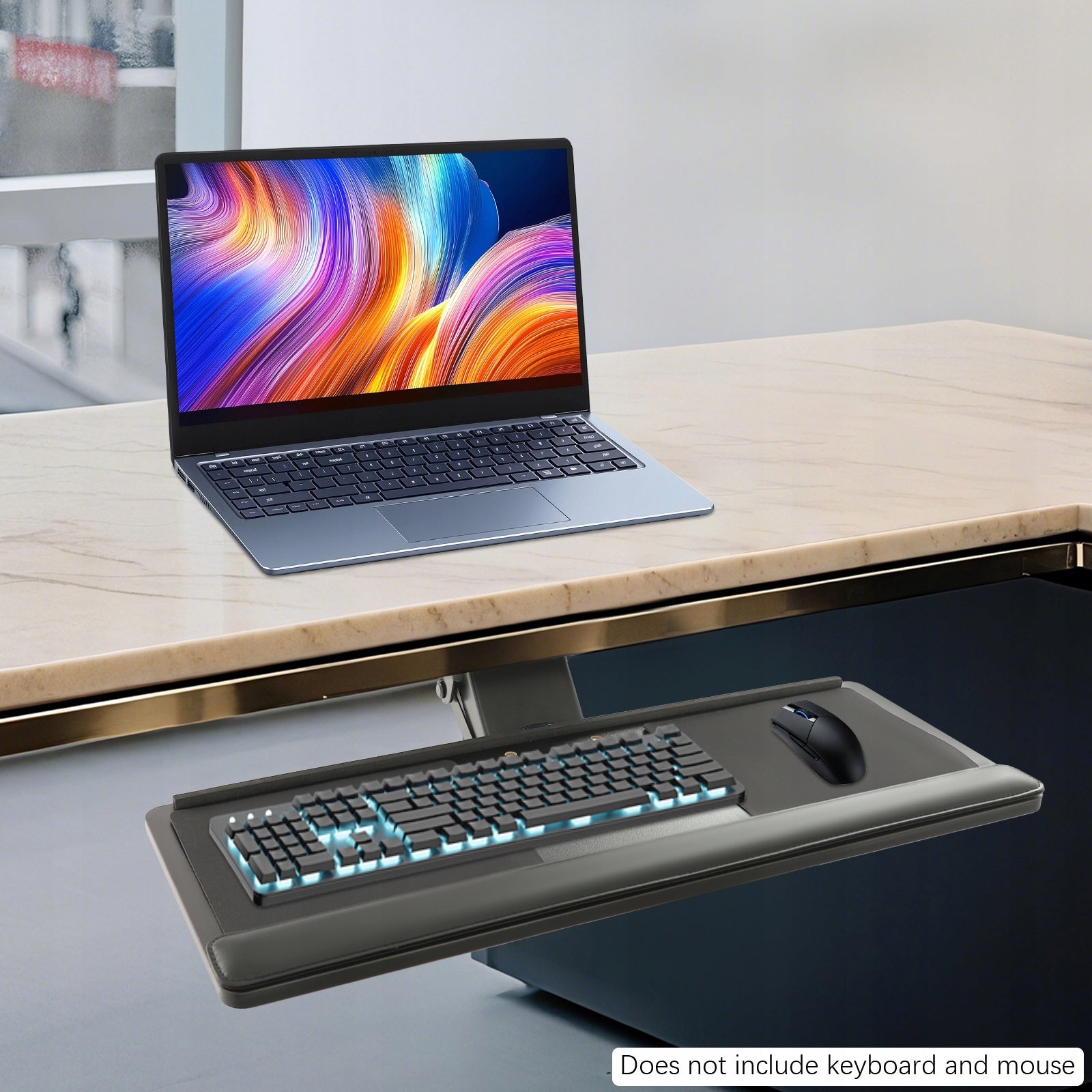 360° Drawer Keyboard Shelf Computer for Desk Under Desk Retractable Storage Manufacturer code 742058619321