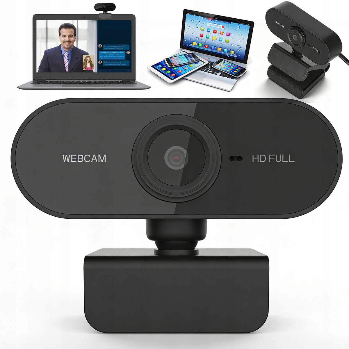 360° FULL HD 1080P WEBCAM USB PLUG PLAY MICROPHONE