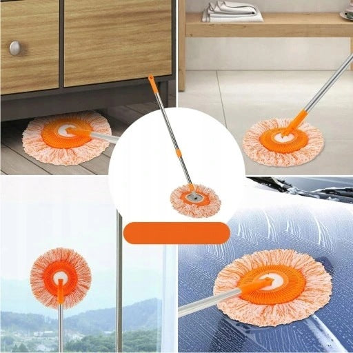 360° Microfiber Rotary Mop Adjustable Handle 66-180 Cm For Car And Home Packaging status original