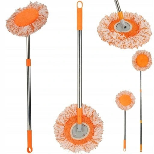 360° Microfiber Rotary Mop Adjustable Handle 66-180 Cm For Car And Home
