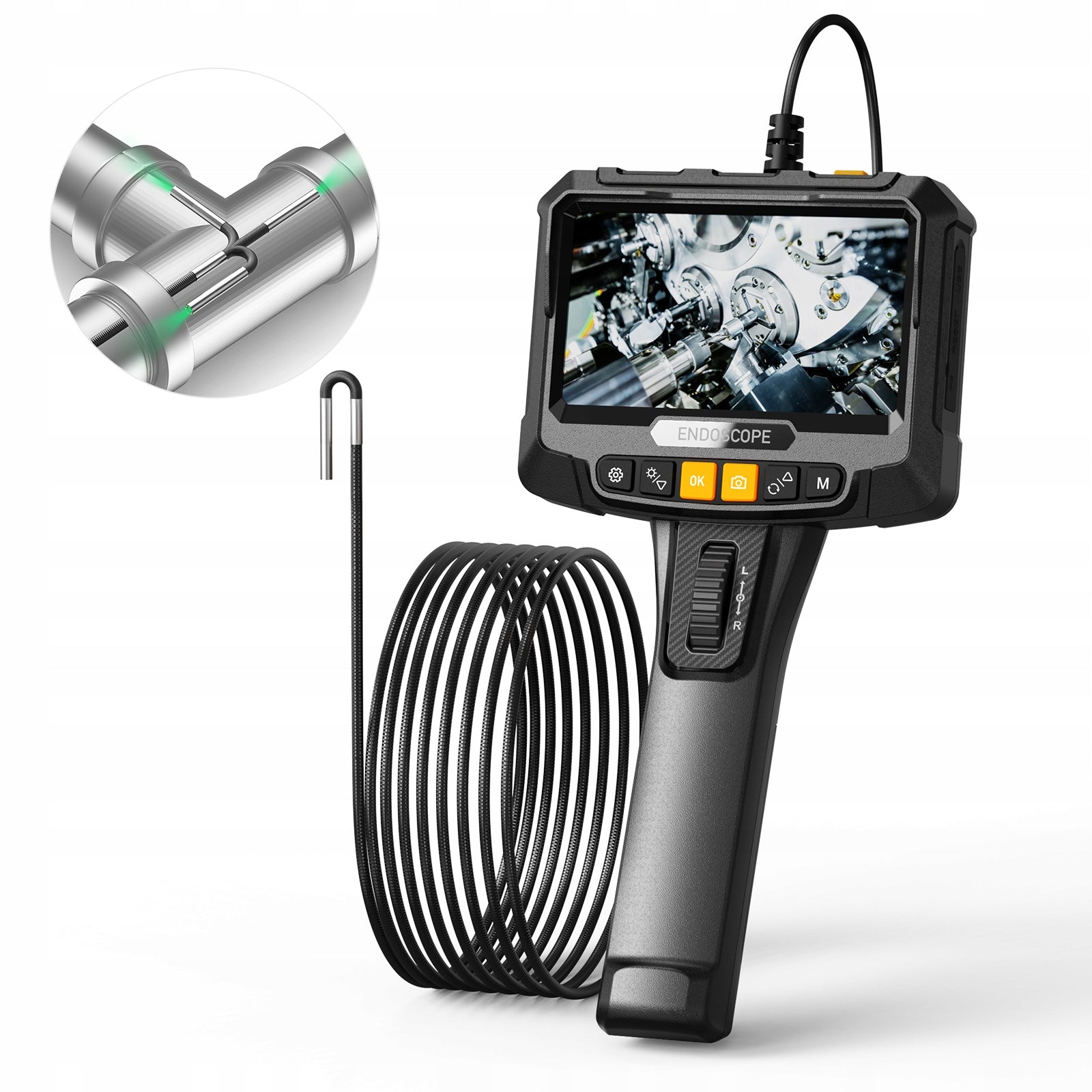 360° ROTATING INSPECTION ENDOSCOPE LED SCREEN 32GB SD IP67 2m 6mm CAMERA Manufacturer code S10 6mm