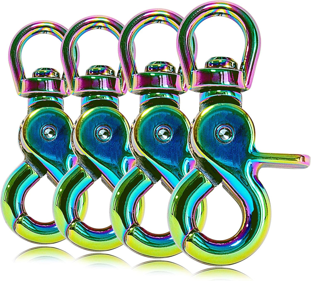 360° SCISSOR CARABINER FOR DOG LEASH COLLAR STEEL 61MM 4PCS