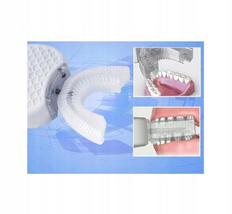 360° SONIC TOOTHBRUSH ULTRASONIC U-SHAPE WATERPROOF UV Packaging status original