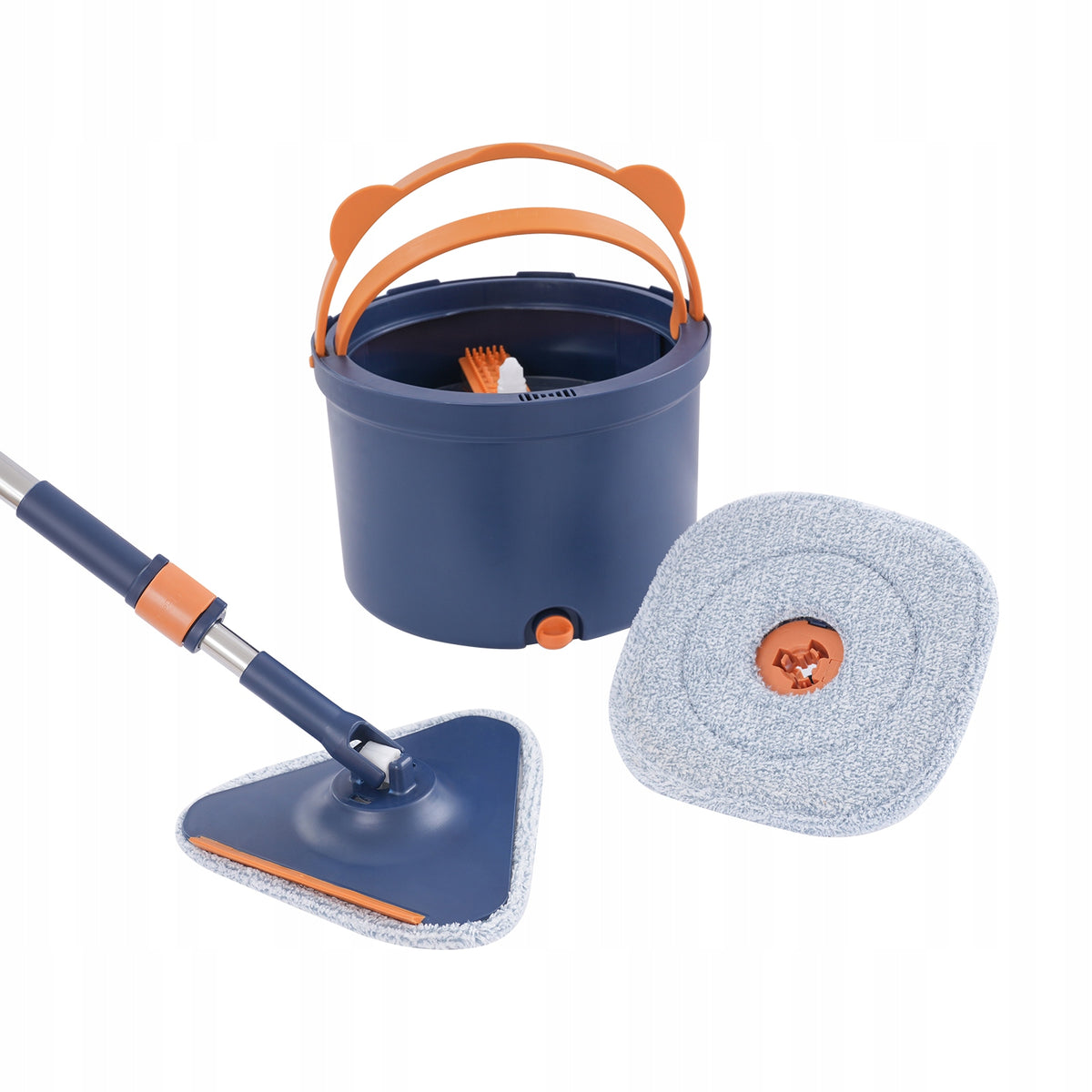 360° Spin Mop + Bucket Cleaning Kit, Dirty Water Separation,5* Mop Cleaning