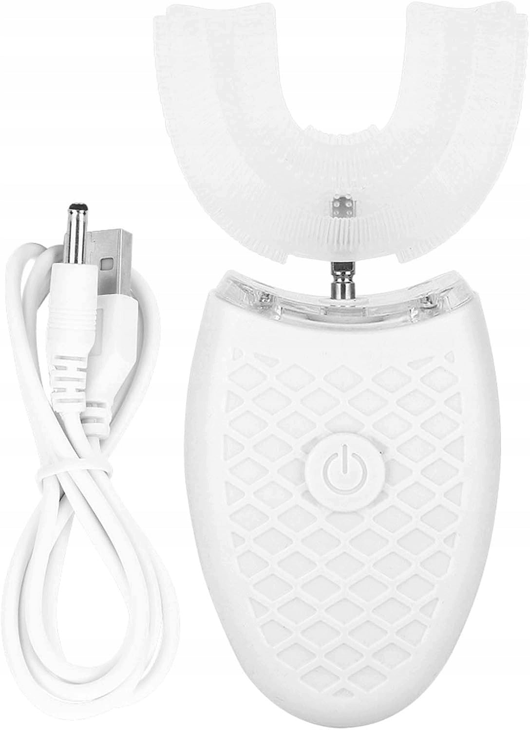 360 degree Automatic Electric Sonic Toothbrush Upgraded Dominant color white