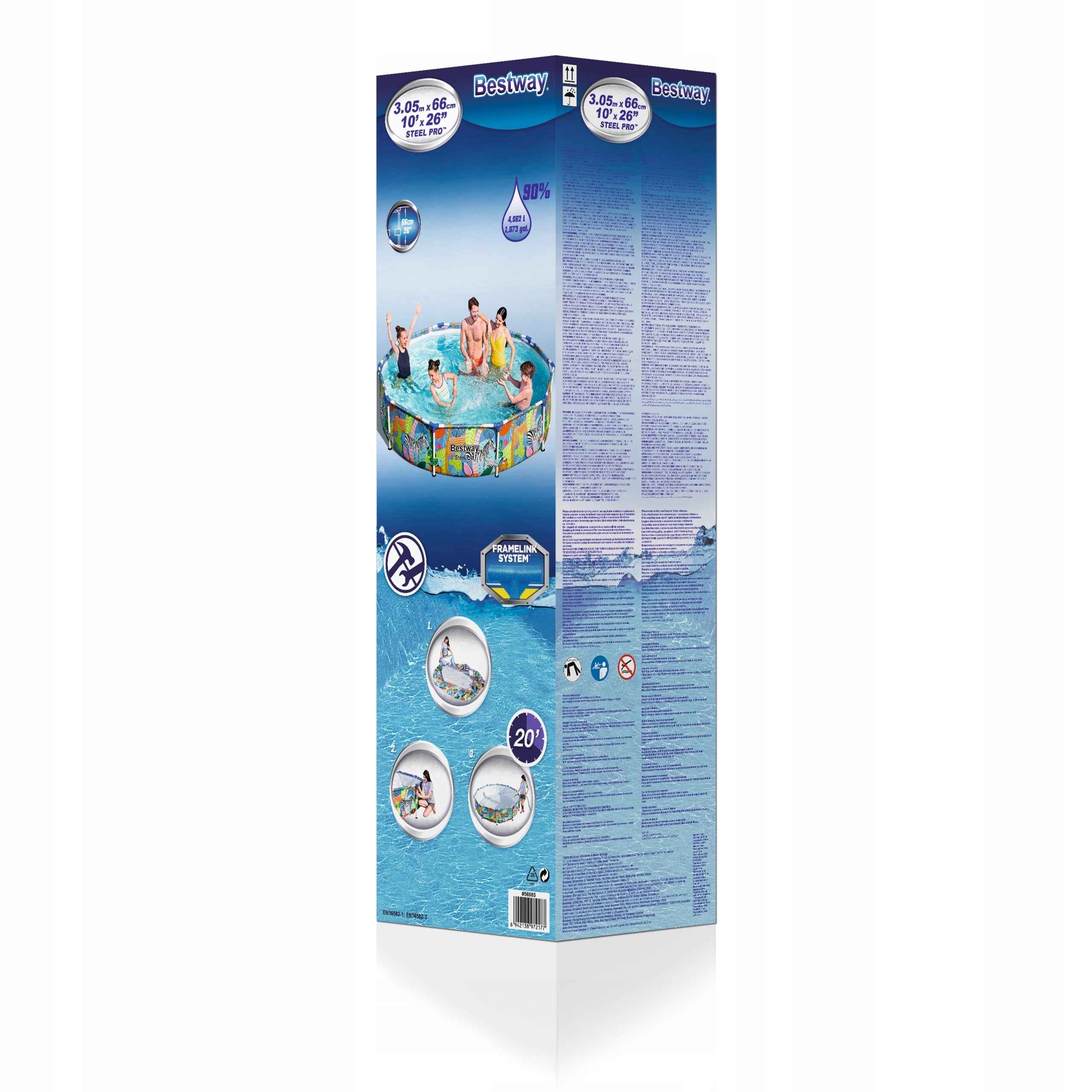 36580 Frame pool Steel Pro 305 x 66 cm 4062 l BESTWAY Manufacturer code 56985