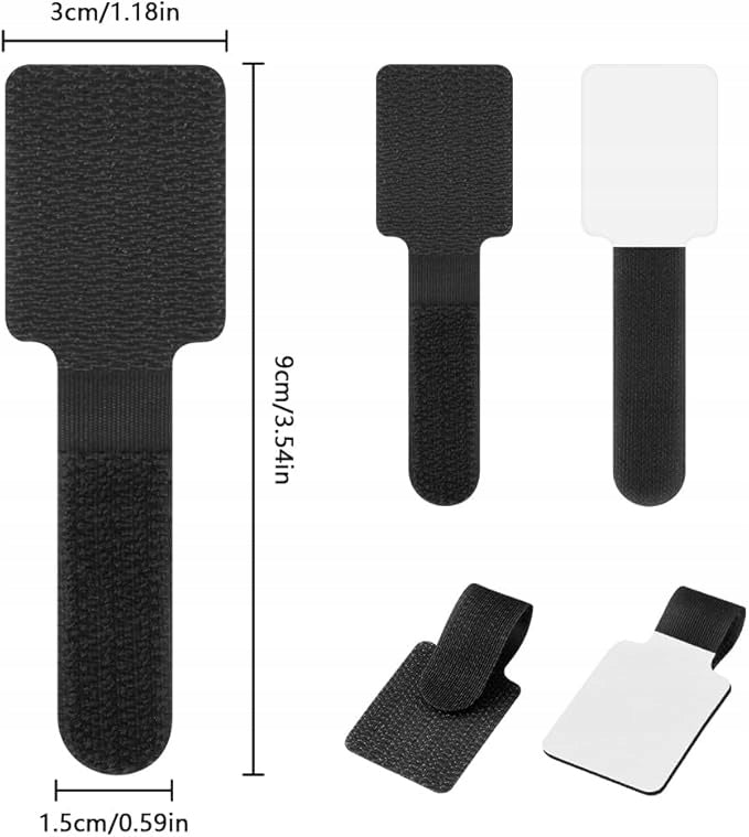 36X SELF ADHESIVE CABLE TIES ORGANIZATION OFFICE VELCRO DESK BLACK Manufacturer code B0DK97XNM4