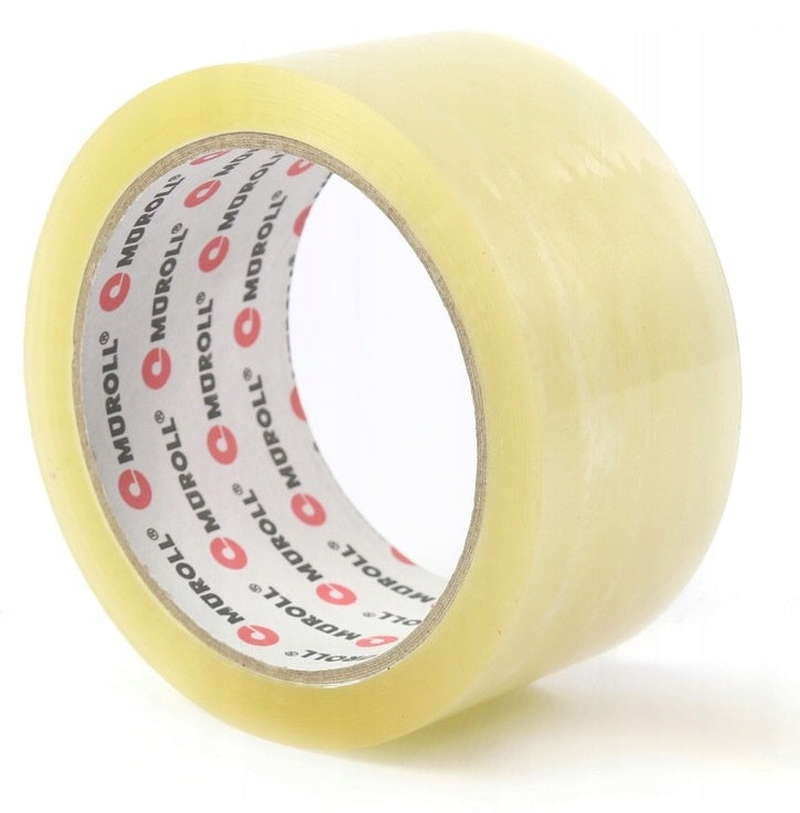 36x STRONG PACKING TAPE MUROLL TRANSPARENT SOLVENT-NATURAL RUBBER Brand no brand