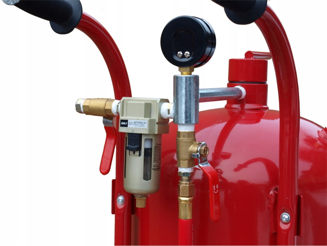 38L MOBILE SIPHON SANDBLASTER ON WHEELS + MASK + 16 NOZZLES - THE STRONGEST Manufacturer code XH-T1010