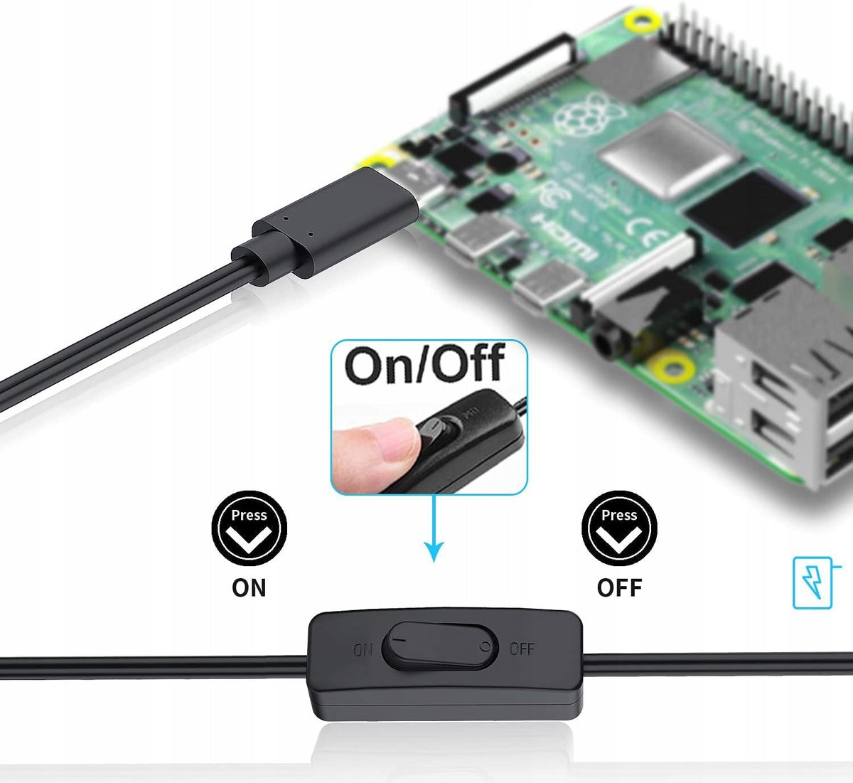 3A power supply for Raspberry Pi 4B Packaging status original