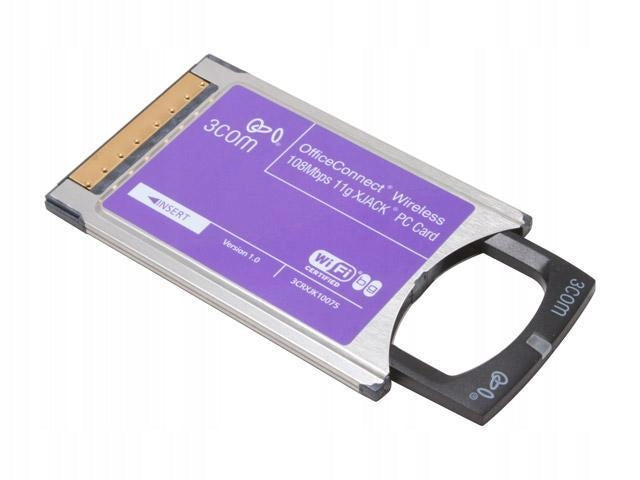 3COM 3CRXJK10075, 108Mbps 11g XJACK PC Card, Ethernet