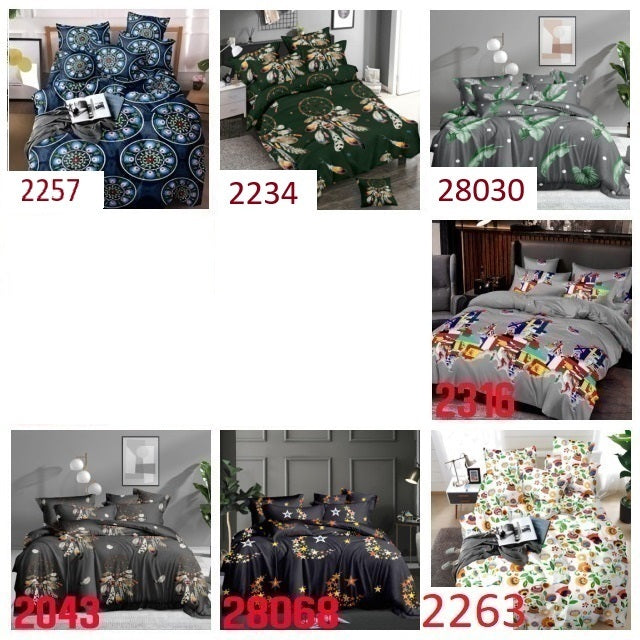 3D BEDDING SET 160x200 SATIN COTTON BEDDING +2xCOVERS PATTERNS Material cotton satin
