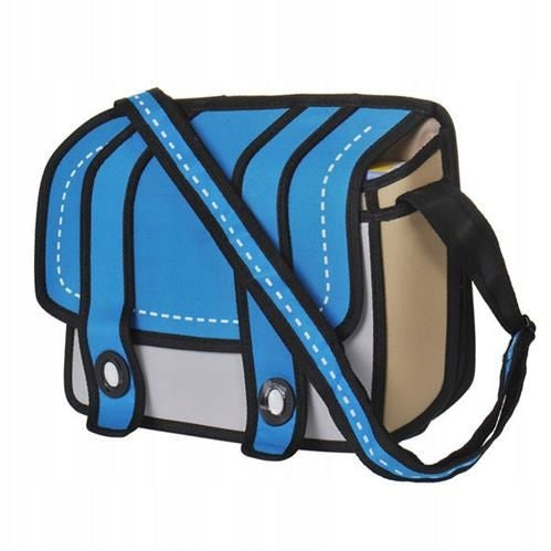 3D BLUE SHOULDER BAG LIKE CARTOON