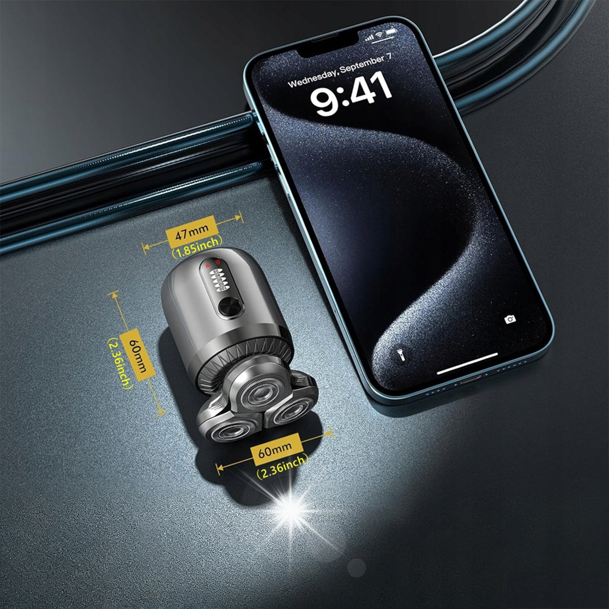 3D ELECTRIC SHAVER WATERPROOF WET AND DRY LED TRIMMER SET
