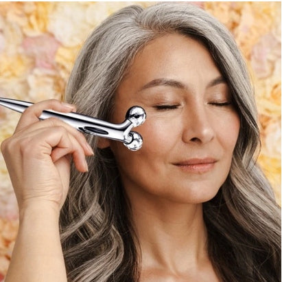 3D FACE BODY ROLLER MASSAGER WITH BALLS CHROME rejuvenating roller Brand no brand