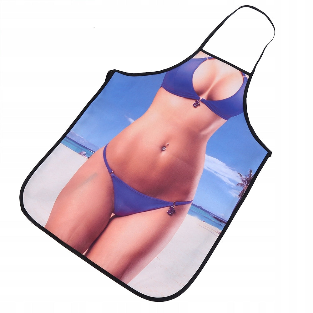 3D Funny Kitchen Apron Sexy Man Woman Apron 7S