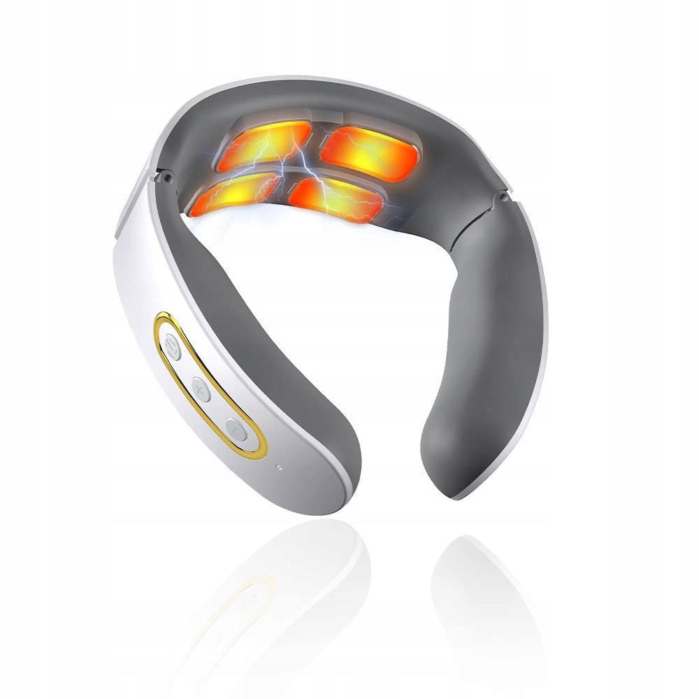 3D Magnetic Pulse Hot Compress Cervical Massager - White