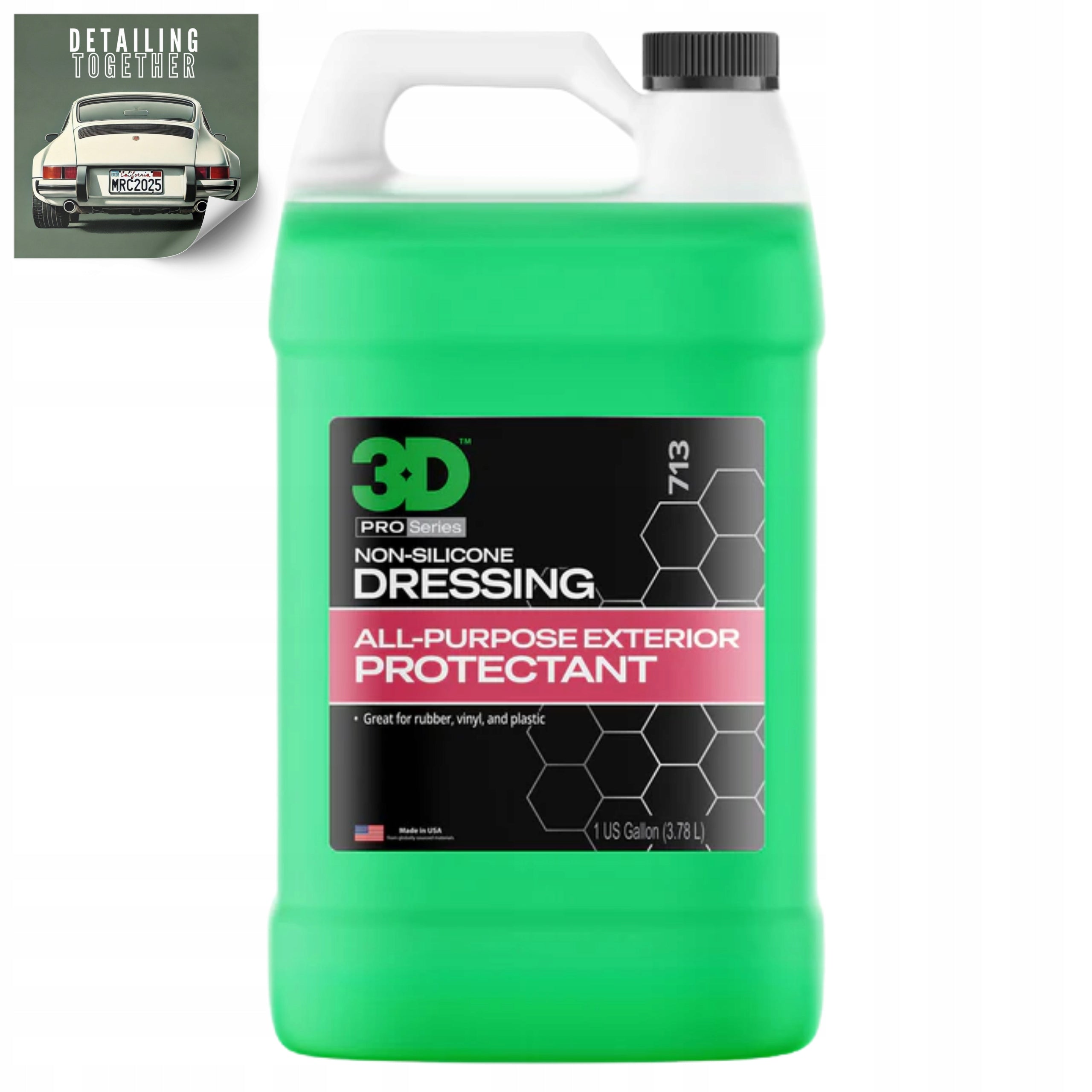3D Non-Silicone Dressing for Tyres and Outdoor Plastics Dressing 3,8L