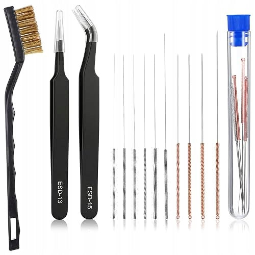 3D PRINTER CLEANING KIT 13PCS NEEDLE NOZZLE TWEEZERS steel