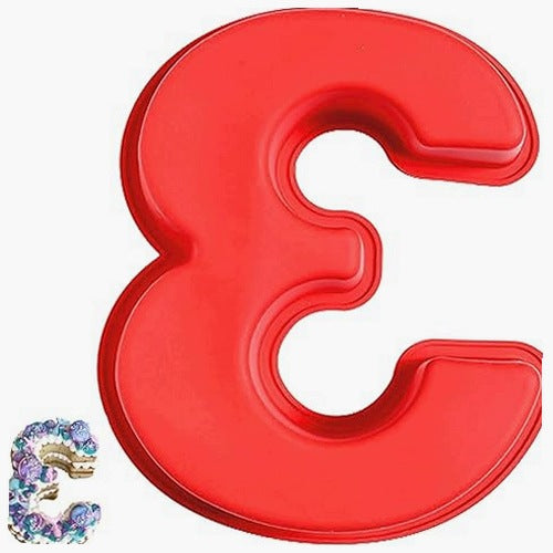 3D SILICONE NUMBER BAKING MOLD SET OF 9 NUMBERS CHILDREN'S BIRTHDAY