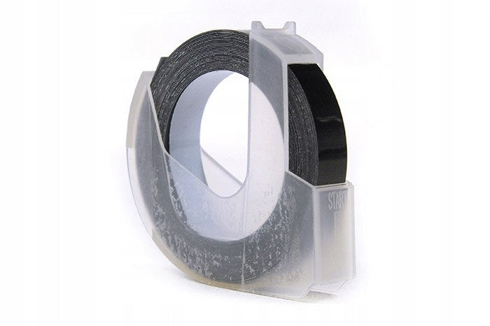 3D Tape JetWorld Replacement Dymo White on Black (Embossing, Emboss)