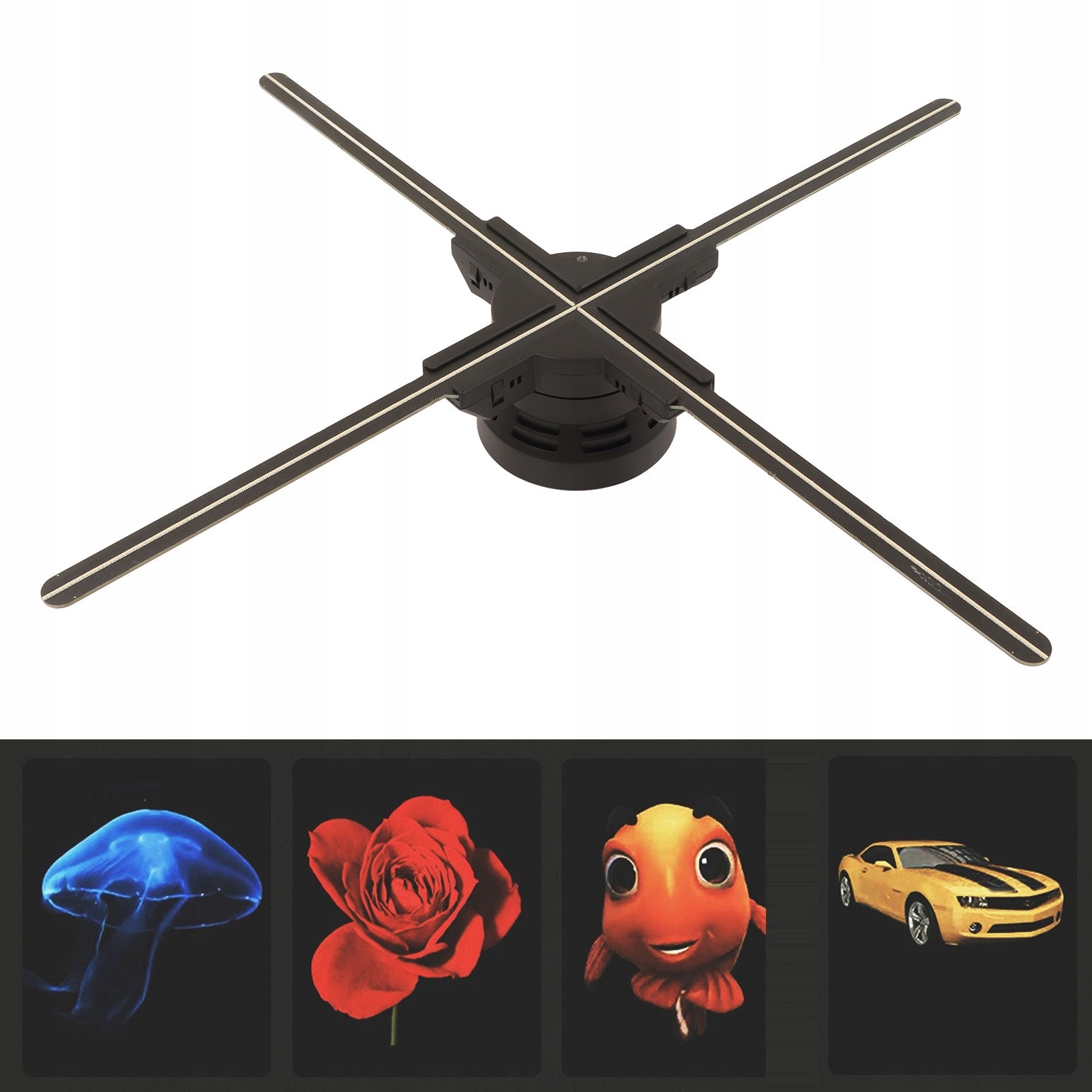 3D WiFi HOLOGRAM PROJECTOR 520X520MM 624LED ADVERTISING MACHINE Packaging status original