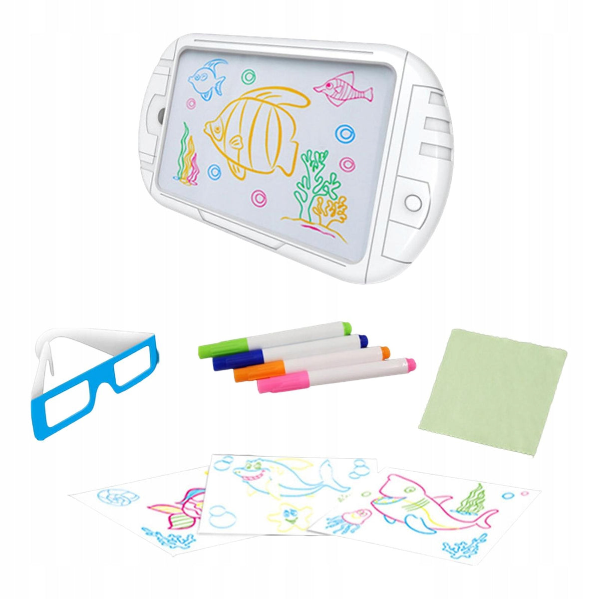 3D Writing Tablet Funny Learning Toys Birthday Gifts Activity Games, Sea Packaging status original