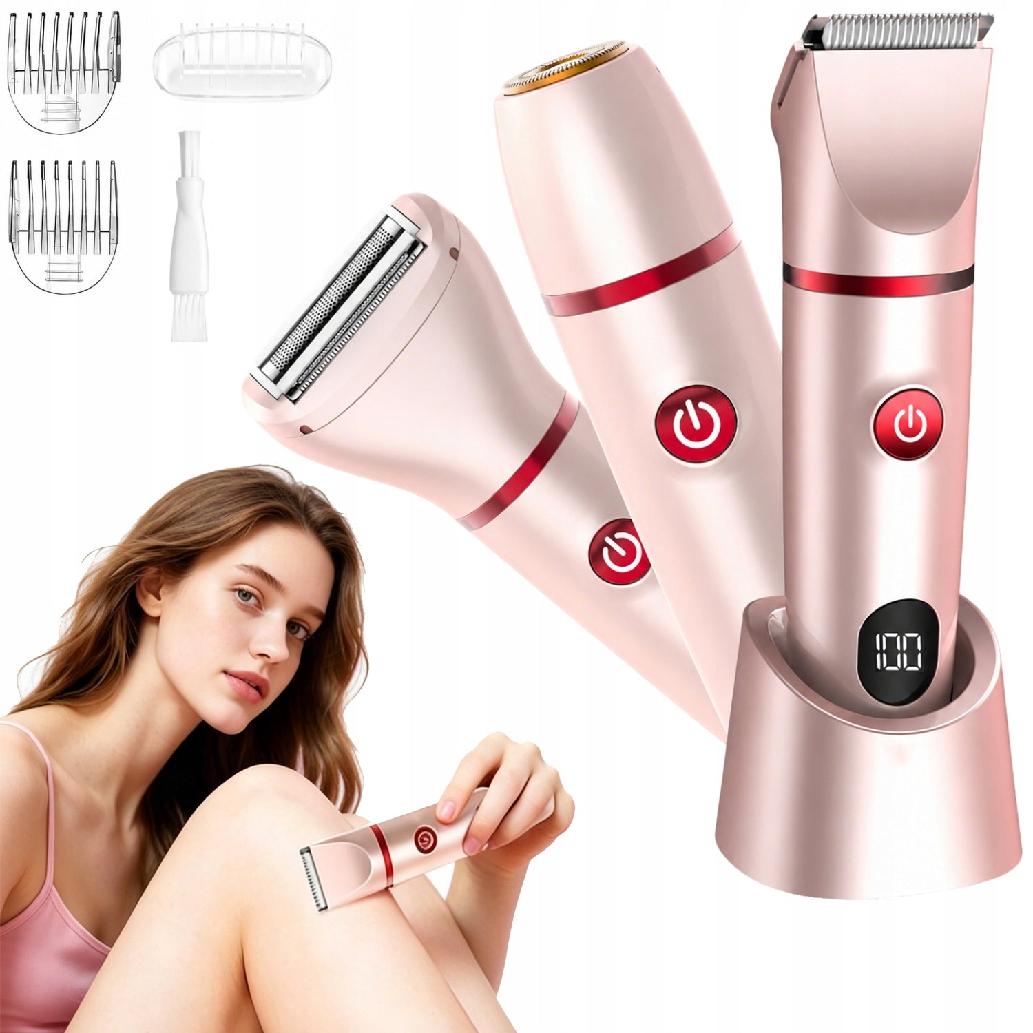 3IN 1 WOMEN'S SHAVER,ELECTRIC HAIR SHAVER FOR WOMEN,RECHARGEABLE