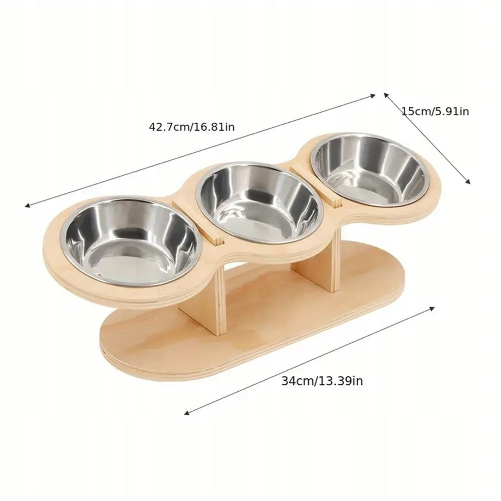 3IN1 BOWL, RAISED CAT BOWLS, 15° RAISED FOOD BOWL Packaging status original