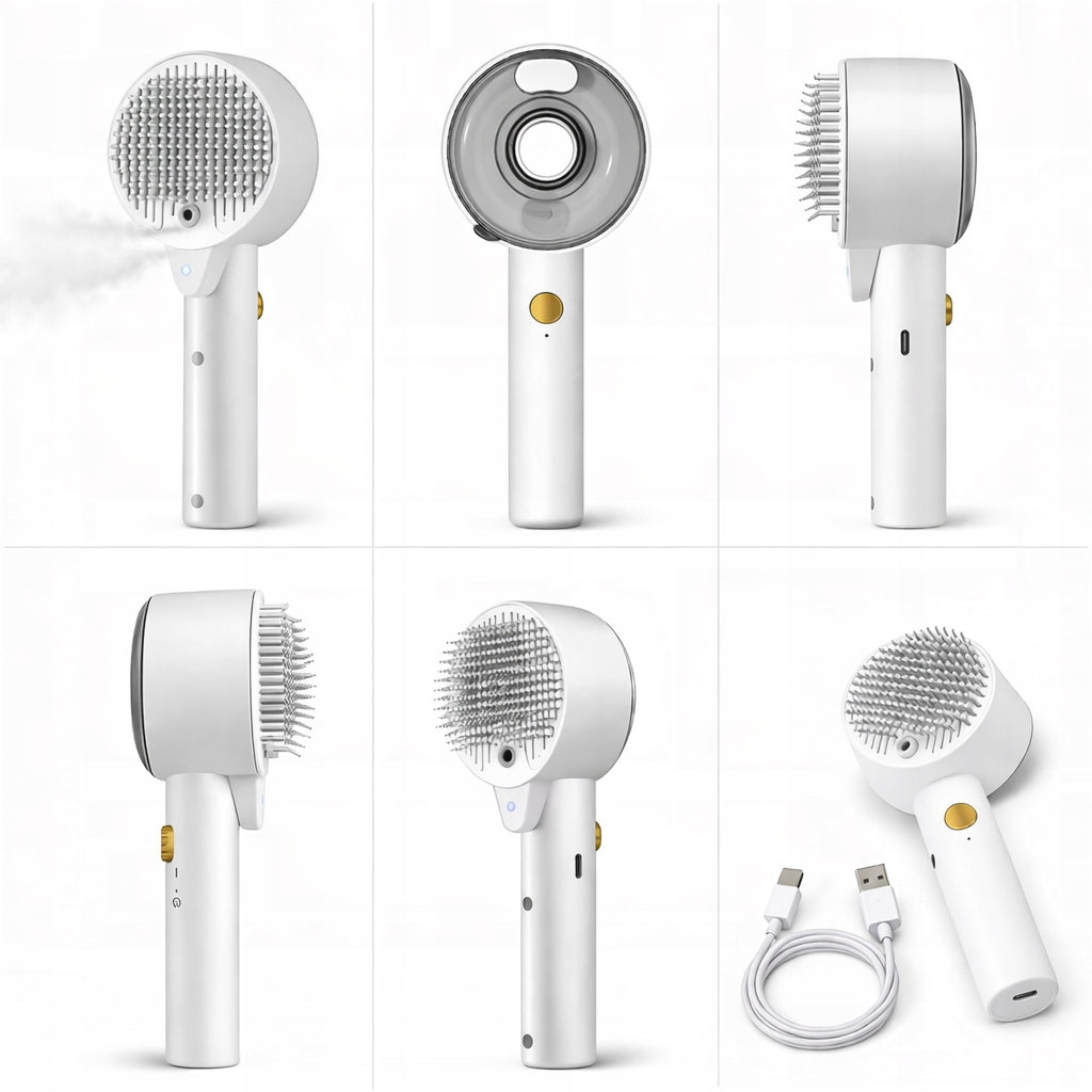 3IN1 ELECTRIC CAT DOG STEAM BRUSH FOR COMBING PET HAIR Packaging status original