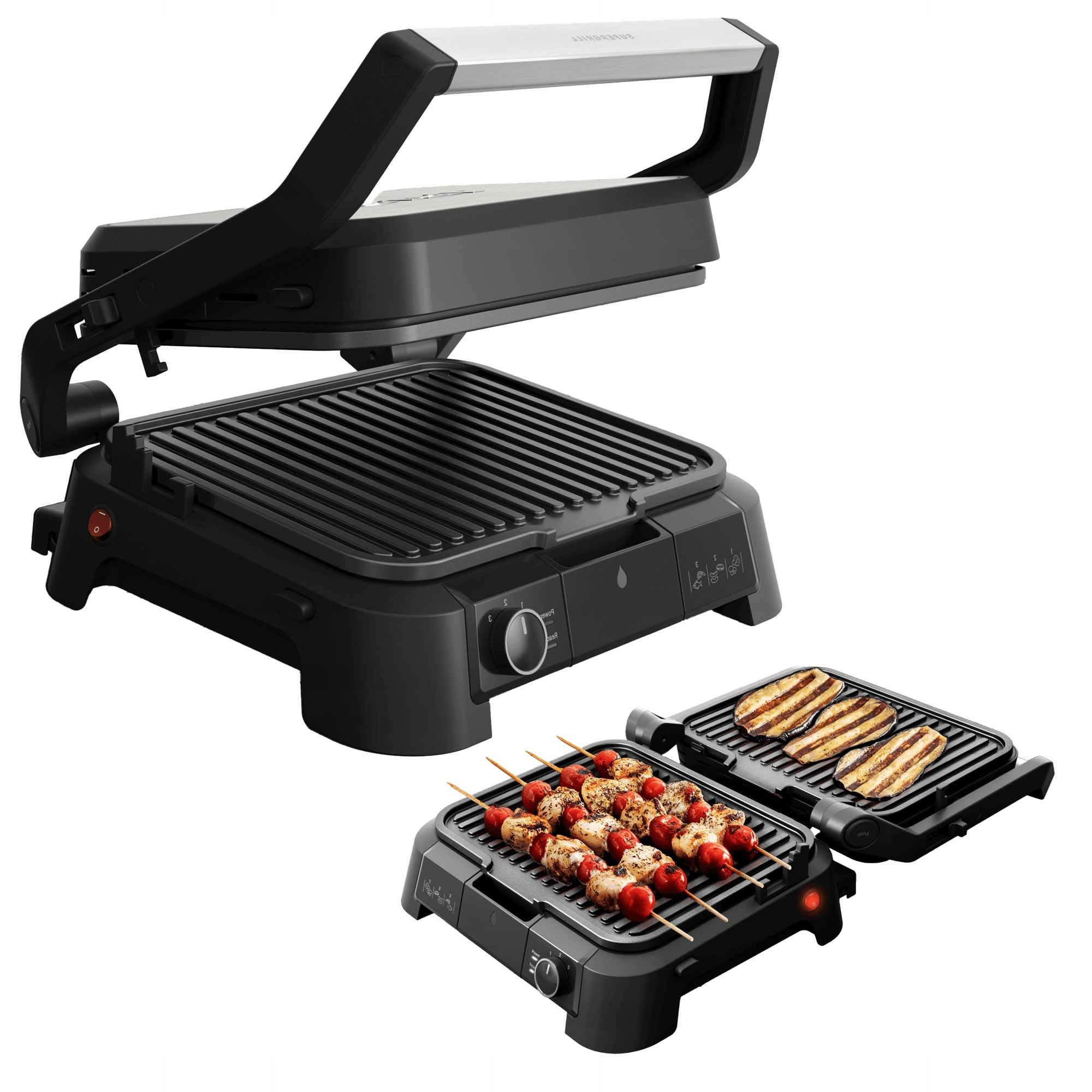 3IN1 ELECTRIC GRILL PANINI TOASTER SOLID LARGE STRONG 2000W