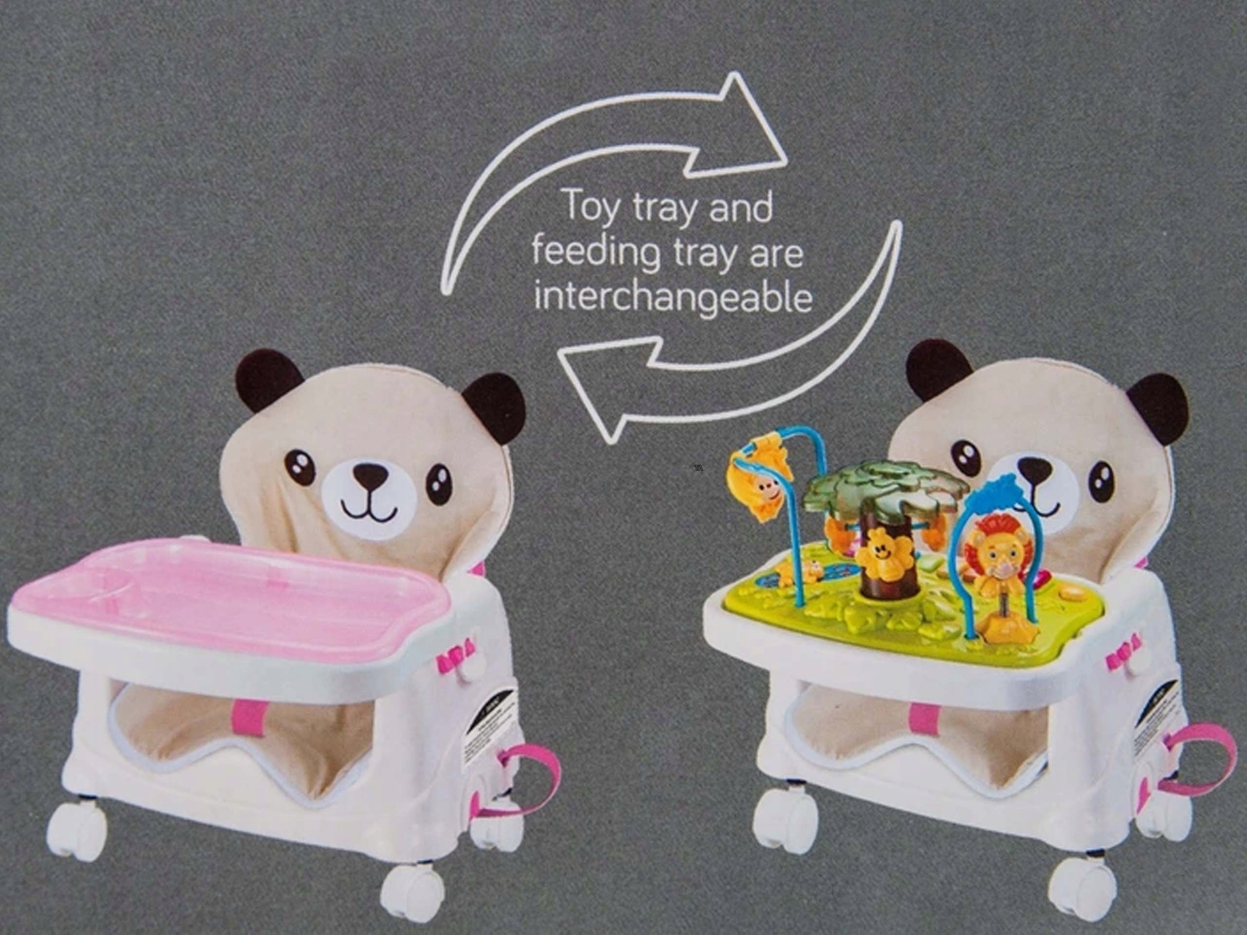 3IN1 HIGH CHAIR SENSORY TABLE FEEDING TABLE SQUARE TOYS PANDA Packaging status original