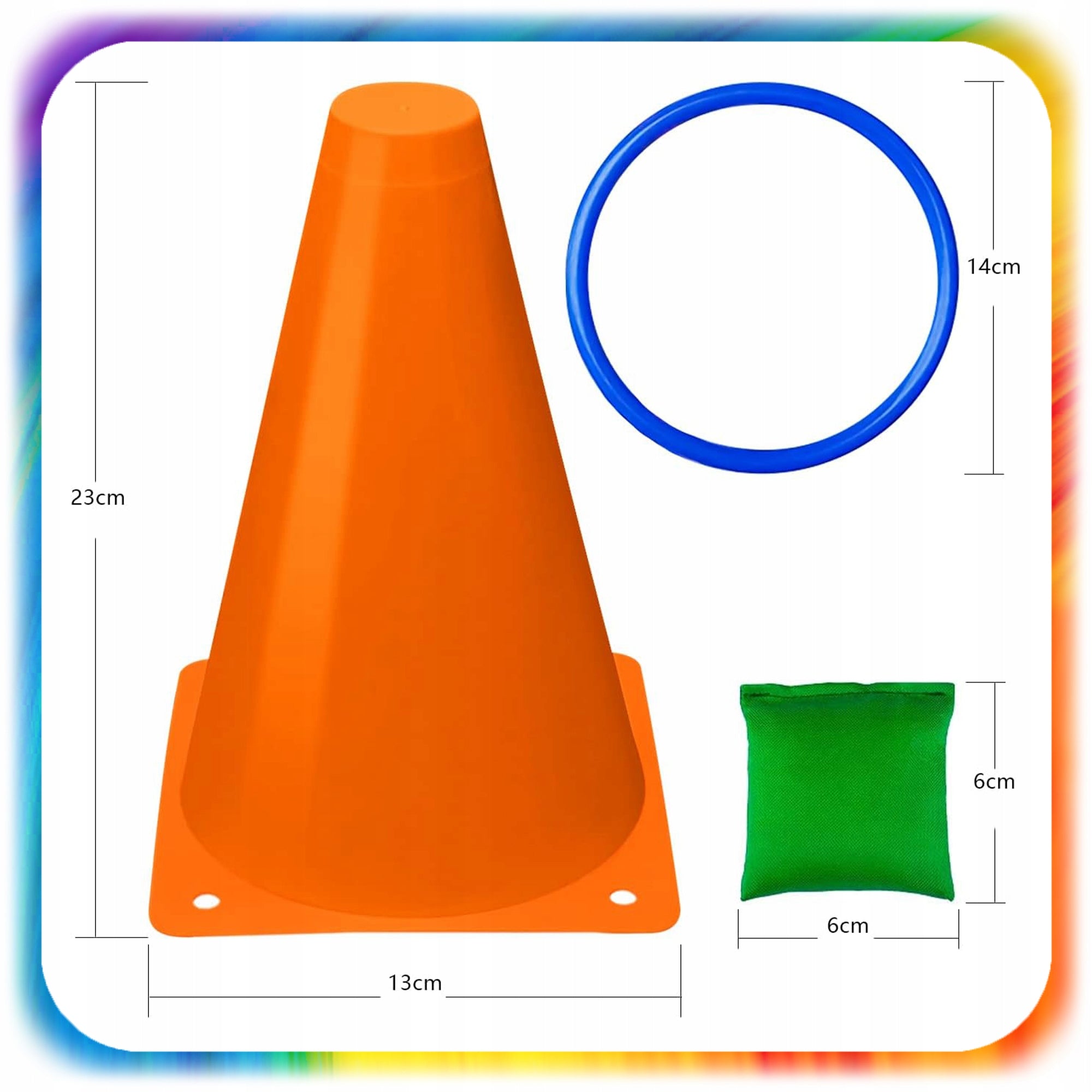 3IN1 MOVEMENT ARCADE GAME CONES BAGS HOOPS RINGO FUN CHILDREN Brand no brand