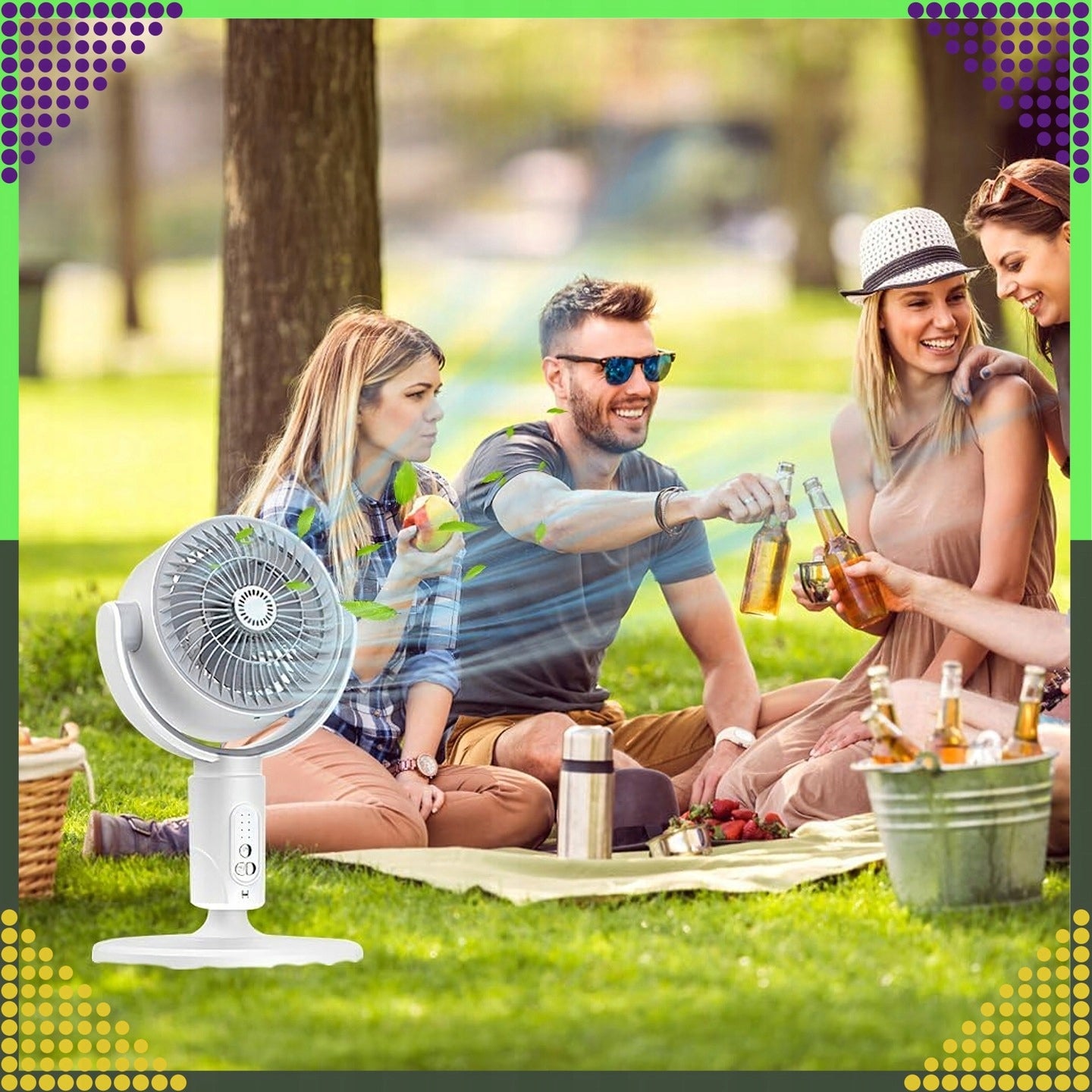 3IN1 Standing Desk FAN WIRELESS + REMOTE + USB Fan type floor