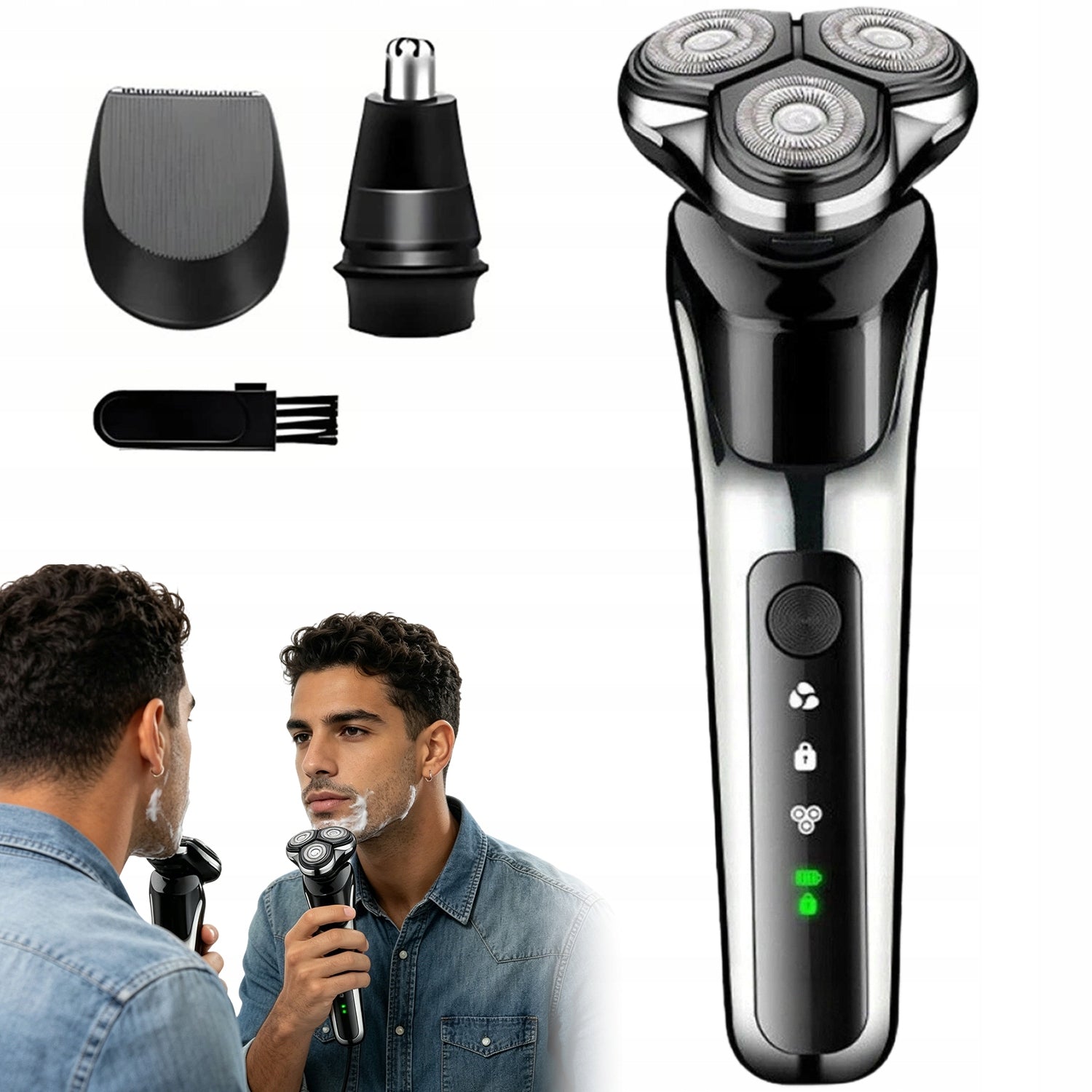 3IN1 USB ELECTRIC RAZOR WATERPROOF NOSE TRIMMER