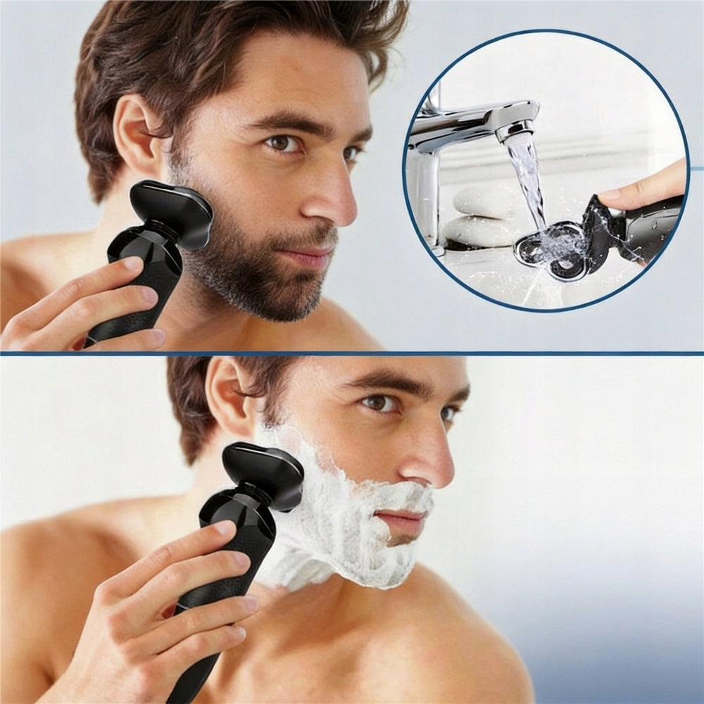 3IN1 USB ELECTRIC SHAVER WITH NOSE TRIMMER AND SIDEBURNS Packaging status original