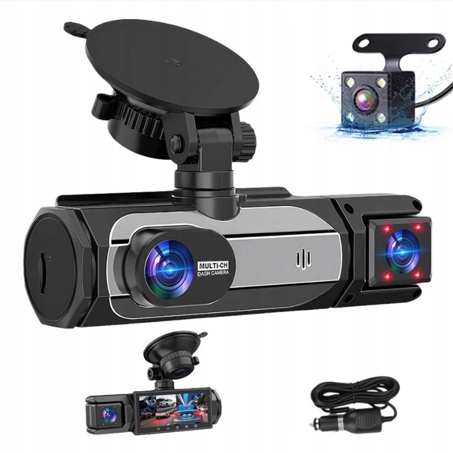 3IN1 VIDEO DRIVING RECORDER REVERSING CAMERA 1080P WiFi Brand no brand