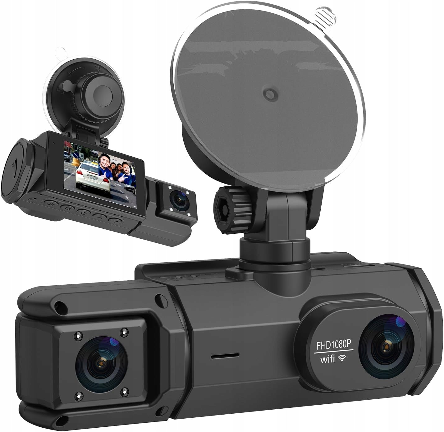 3IN1 VIDEO DRIVING RECORDER REVERSING CAMERA 1080P WiFi