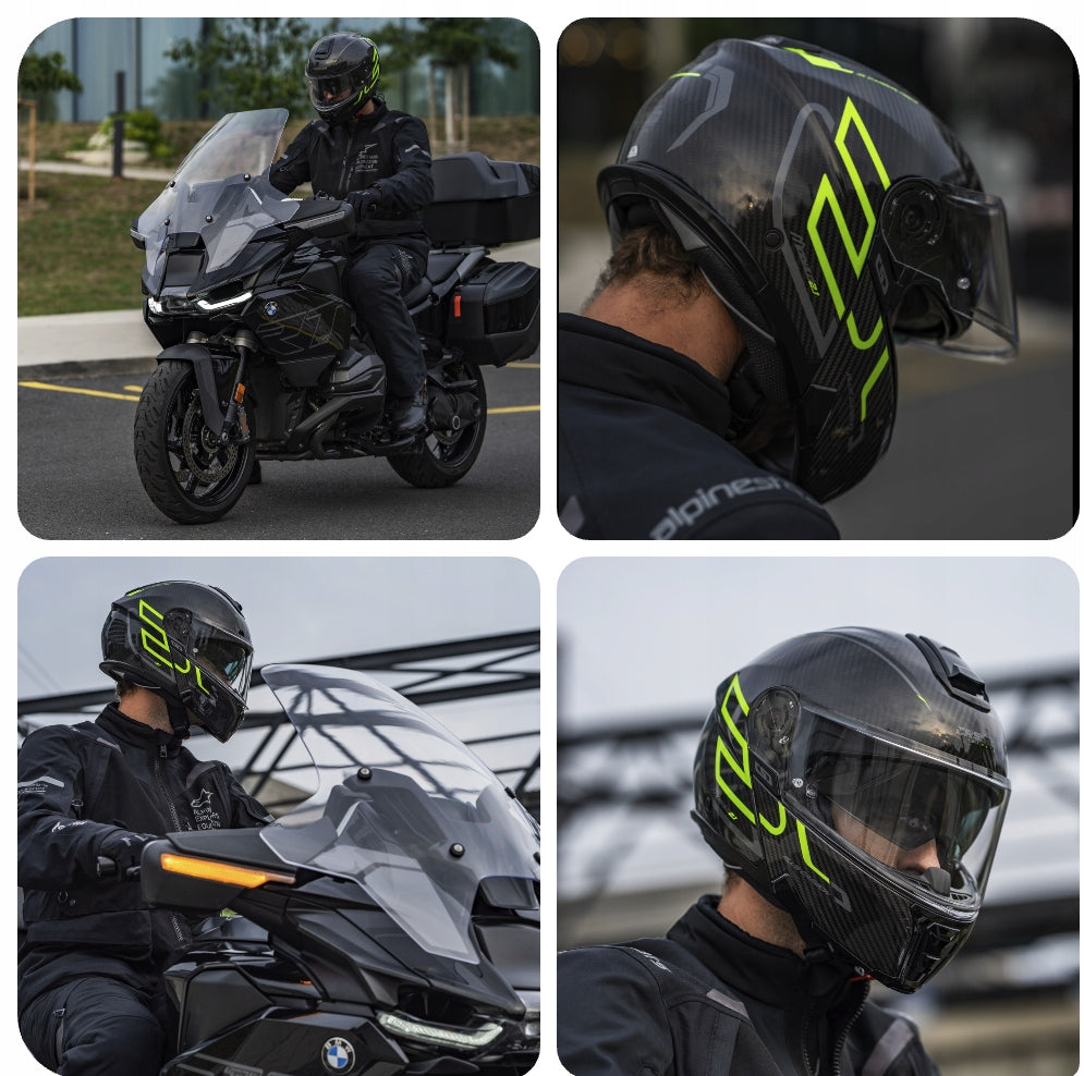 3K Carbon Cassida Motorcycle Jaw Helmet Modulo Carbon XS 53-54 Pinlock Packaging status original