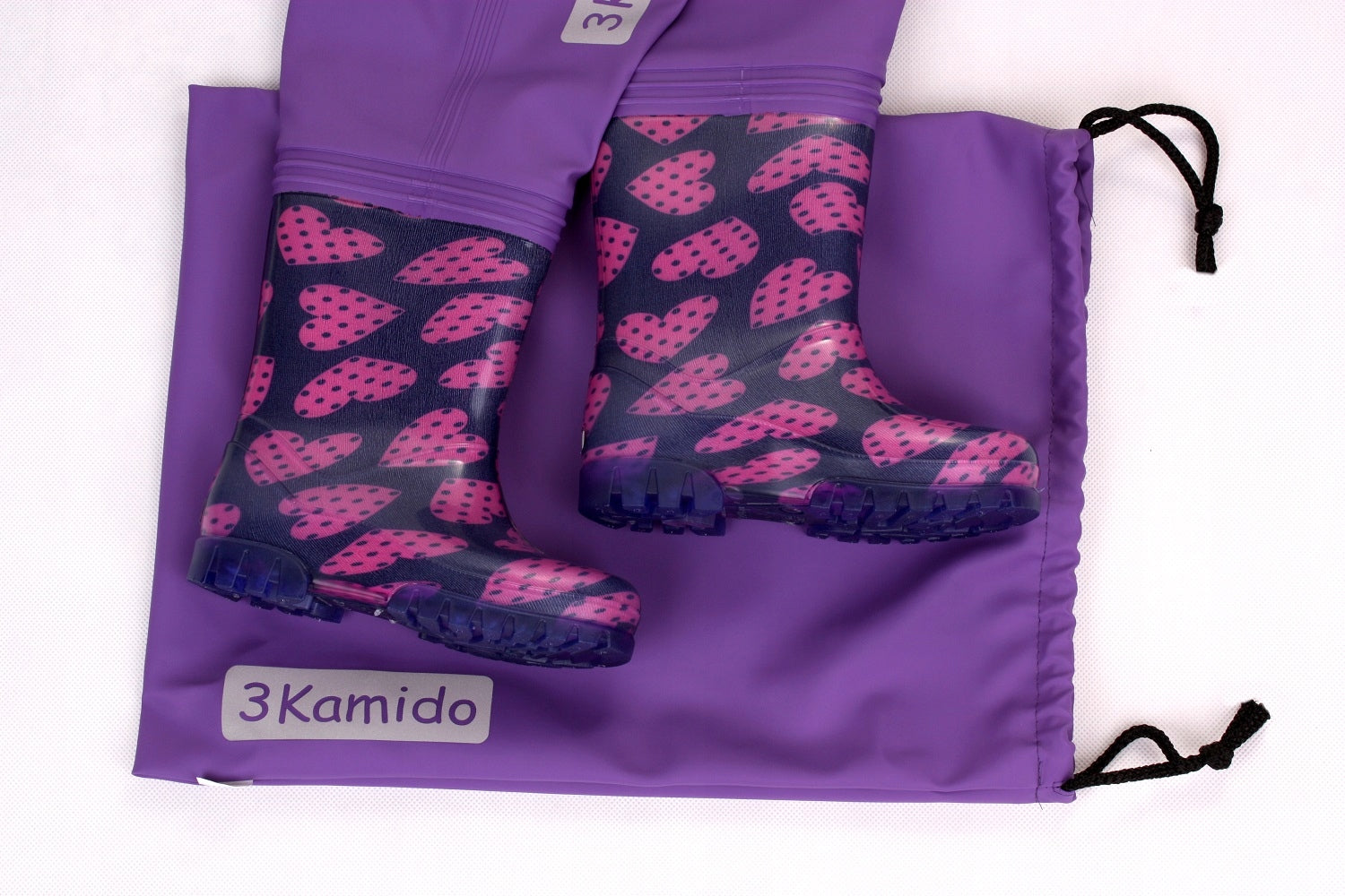 3KAMIDO Fishing Waterers Children's Bottoms Rain Boots Violet 26/27 17cm Packaging status original