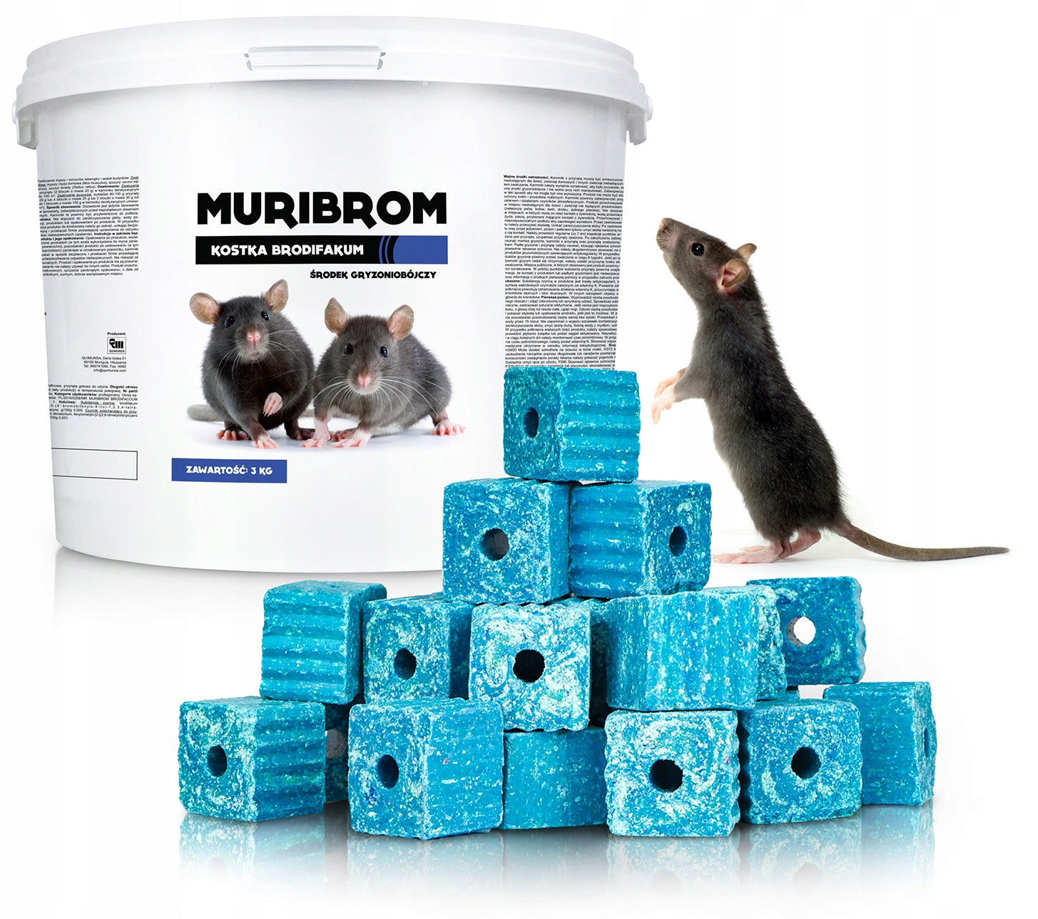 3KG ULTRA STRONG MOUSE POISON RAT POISON MURIBROM WAX CUBE